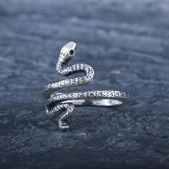 Unique Trendy Snake Finger Rings for Women/Man, INDN8425 - Picture 6 of 9